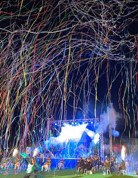 Lanzamiento de confetis