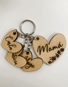 Llavero mamá con nombres