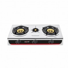 Cocina de gas inox 3 fuegos
