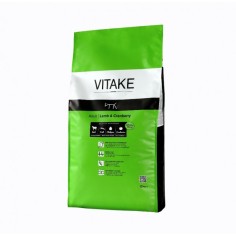 Pienso para perros de alta gama Vitake. Cordero y Arándanos