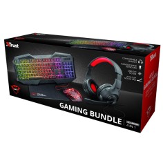 PAQUETE PARA JUEGOS 4 EN 1: AURICULARES, ALFOMBRILLA DE RATÓN, TECLADO Y RATÓN