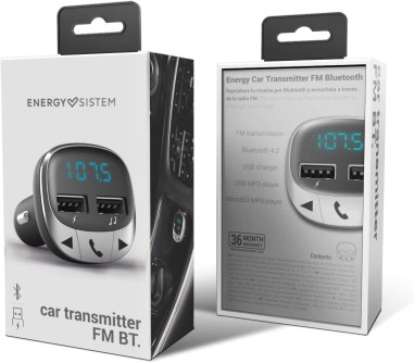 TRANSMISOR ENERGY SISTEM FM COCHE, BLUETOOTH