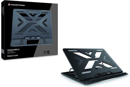 Base Refrigeradora Conceptronic Thana Ergo S para Portátil hasta 15.6" Negra