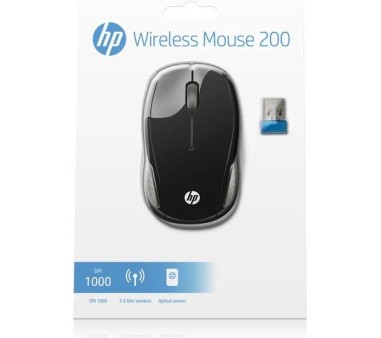 RATON HP 200 WIRELESS, NEGRO