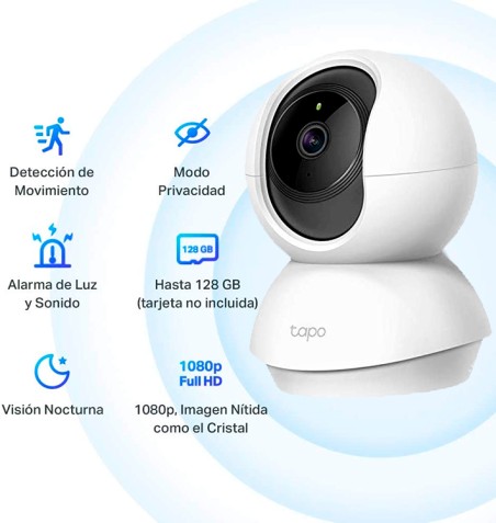 Cámara TP-LINK Tapo C200 Wi-Fi Vigilancia 360º FHD