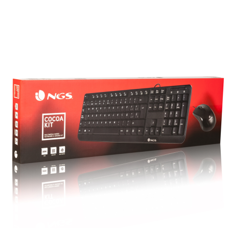TECLADO + RATON NGS USB MULTIMEDIA NEGRO