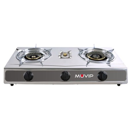 Cocina gas inox 3 fuegos